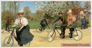 Män och kvinnor på cyklar av Dutch School