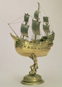 Modell krigsskepp, Amsterdam, 1595-96 (förgyllt silver) av Dutch School