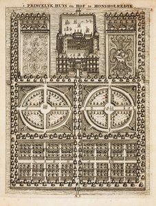 Palace of Honsholredyk, från The Dutch Gardener av Johann van der Groen, publicerad 1699 av Dutch School