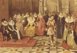 Philip William av Orange och hans fru Eleanor av Bourbon-Conde på en bal. av Dutch School