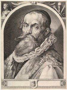 Porträtt av Hendrick Goltzius, pub. 1617. av Dutch School
