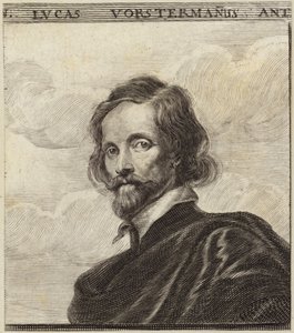 Porträtt av Lucas Vorsterman av Dutch School