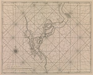 Inloppet till Surat, ca 1726 (tryck) av Dutch School