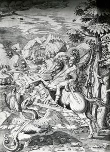 Saint George and the Dragon, 1500-talet av Dutch School