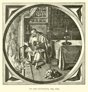 Scen från Houwelick, av Jacob Cats, 1625 av Dutch School