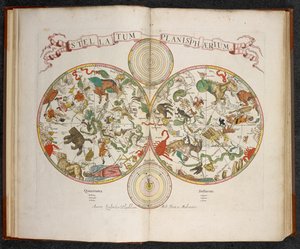 Stellatum Planisphaerium, En planisfär med stjärntecken
