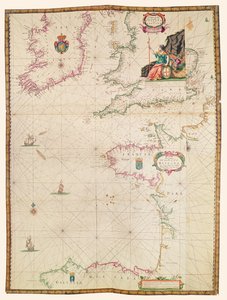 Frankrikes, Englands och Irlands kuster, från Collection of Dutch Marine Maps