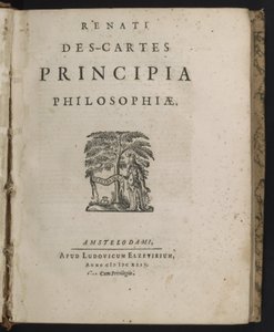 Titelsidan för Principles of Philosophy av Rene Descartes av Dutch School