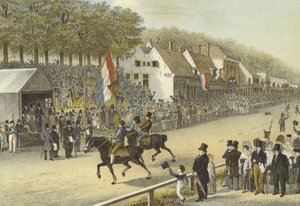 Travlopp för den gyllene piskan, Leeuwarden, 24 juli 1830 av Dutch School