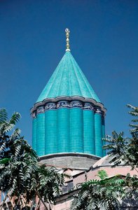 Utsikt över tekke (eller Sufi khanqah) i Mevlana, reserv för de virvlande dervischerna