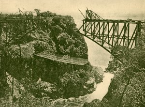 Bygger Zambesi järnvägsbron, c1930. av ENA