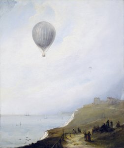 Ballong över klipporna, Dover, 1840 av E.W. Cocks