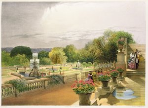 The Parterre, Harewood House nära Leeds, pub. av Thomas McLean