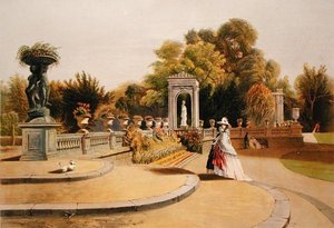 The Terrace, Trentham Hall Gardens, från "The Gardens of England"