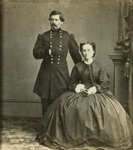 Generalmajor George B. McClellan och hans fru, publicerad av Anthony