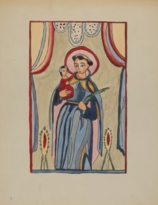 Panel från Altar Piece of San Antonio, ca. 1936. av E. Boyd