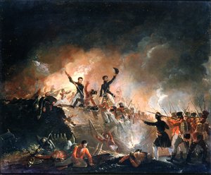 Avvisning av britterna vid Fort Erie, 15 augusti 1814, 1840 av E. C. Watmough