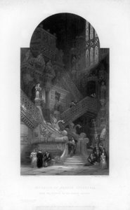 Burgos-katedralens interiör, 1800-talet.