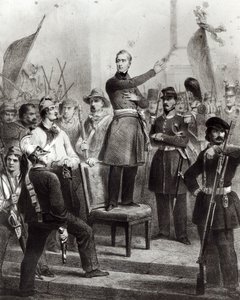 Alphonse de Lamartine vid rådhuset av E. Charpentier