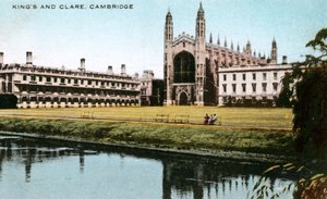 Kings and Clare Colleges, Cambridge, Cambridgeshire, tidigt 1900-tal. av E. Dennis