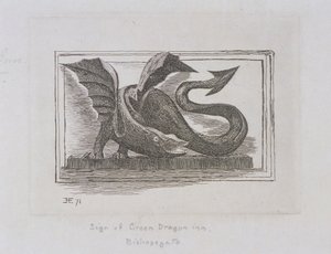Sign of the Green Dragon Inn, Bishopsgate, London, 1871 av E Edwards