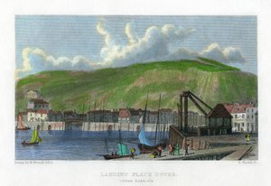 Landningsplats, yttre hamn, Dover, Kent, 1800-talet.