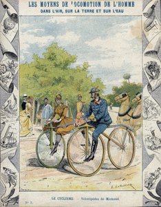 Pierre Michaux och Michaudine velocipedes - Från ett skyddande fodral för skolböcker, sent 1800-tal - velocipeds a pedal (les michaudines) av Pierre Michaux (1813-1883)