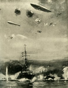 British Air Raid på Cuxhaven, juldagen, 1914, c1920. av E. S. Hodgson