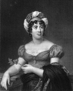 Germaine de Stael, fransk författare, romanförfattare och politisk propagandist, 1836. av E. Scriven