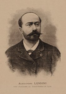 Porträtt av kompositören Alexandre Luigini 1850-1906, 1887. av E. Sédard