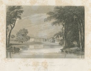 Rolleston Hall: linjegravyr, nd [c 1840] av E Stalker