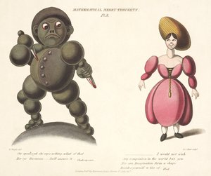 Pl.3 från Mathematical Merry Thoughts, graverad av F.C. Hunt, ca 1820-30 av E. after Wright