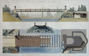 Bois de Vincennes och Reuilly-bron, illustration från "Promenades de Paris", graverad av Jean Joseph Sulpis (1826-1911). av E. and Dardoize, Louis Emile Hochereau