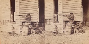 "Colored pickets on duty near Dutch Gap", 1864. av E. and H.T. Anthony