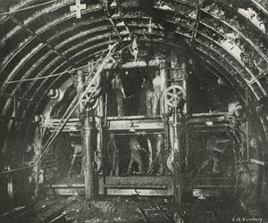 Kör tunneln för Waterloo och City Railway, c1897