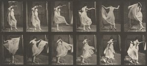 Plåt nummer 188. Dancing fancy, 1887. av Eadweard Muybridge