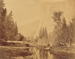 Tutokanula. Yosemites dal. (Den store hövdingen) "El Capitan." 3500 fot hög.