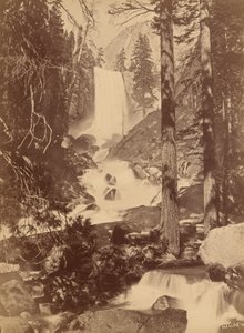 Pi-wy-ack (Diamanternas katarakt), Vernal Falls, Yosemite Valley, Kalifornien,1867 (foto) av Eadweard Muybridge