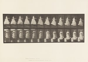 Tavla 134. Nedåtgående trappa, med handfat i händerna av Eadweard Muybridge