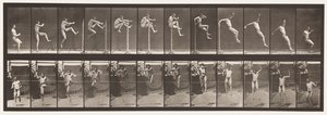 Plåt 152. Hoppning; Springa rakt höjdhopp (skor) av Eadweard Muybridge
