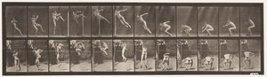 Plåt 157. Hoppning; Att springa Twist High Jump av Eadweard Muybridge