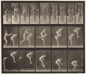 Plåt 167. Hoppning; Över pojkens rygg (Leap Frog) av Eadweard Muybridge