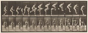 Plåt 168. Hoppning; Över pojkens rygg (Leap Frog) av Eadweard Muybridge