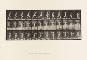 Plåt 170. Från sten till sten över en bäck, 1885 av Eadweard Muybridge