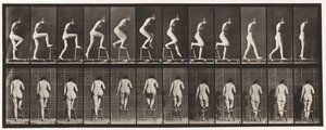 Tallrik 180. Att kliva på och över en stol av Eadweard Muybridge