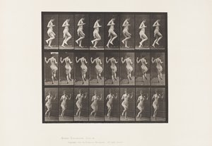 Plåt 185. Hoppa på vänster fot, 1885 av Eadweard Muybridge