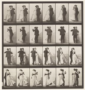 Tallrik 197. Dansvals, två modeller av Eadweard Muybridge