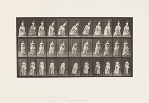 Plåt 198.Courtseying, 1885 av Eadweard Muybridge