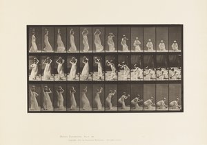 Tallrik 206. Bära vattenburk på huvudet, vända och sätta på den av Eadweard Muybridge
