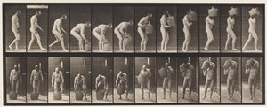 Platta 218. Lutande och lyftande hel Demijohn till axeln av Eadweard Muybridge